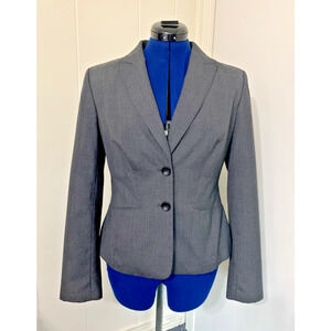 Ann Taylor Women's Career Silver Gray Wool Blend Blazer Jacket Size 10 Career